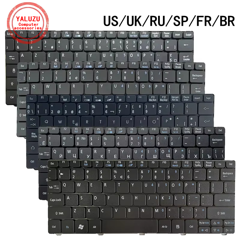 Laptop Accessories Acer - Teclado de laptop EUA/Reino Unido/RU/SP/FR/BR para