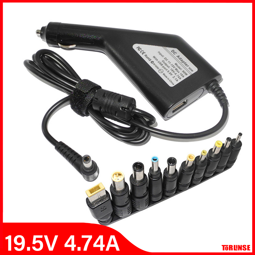Laptop Accessories Dell - Carregador de Carro 19V 4.74A 90W