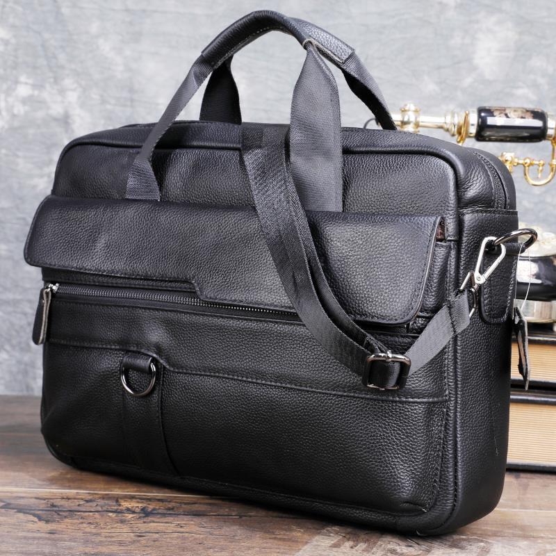 Laptop Accessories Travel Case - Grande bolsa de couro genuíno dos