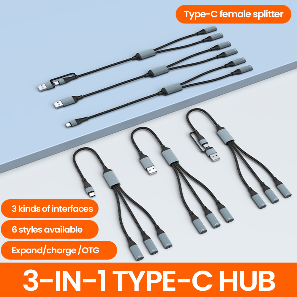 Laptop Lock Cable - 3 em 1 tipo c hub