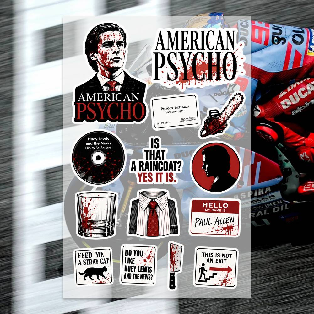 Laptop Accessories Wallpaper - Adesivos American Psycho para Moto, Carro,