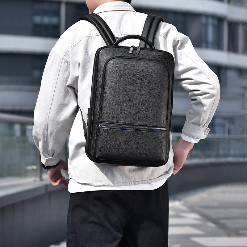 Laptop Accessories Travel Case - Mochila de couro PU para homens,