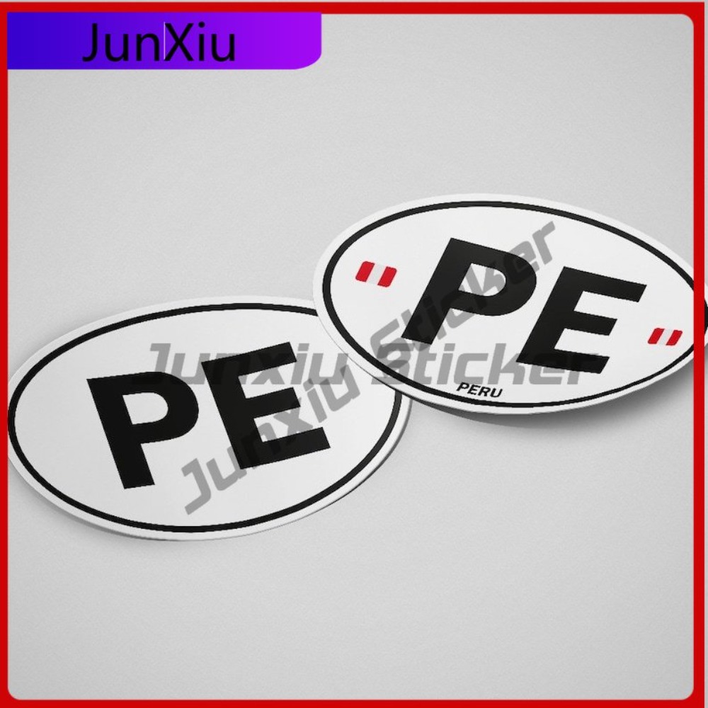 Laptop Unique Accessories - Adesivo Oval de Bandeira do Peru