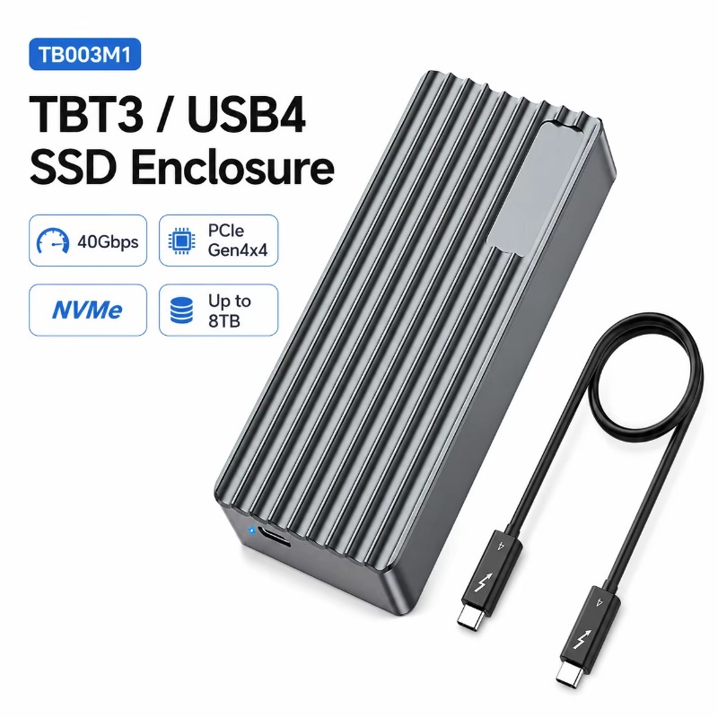 External Nvme Ssd - Gabinete TBT3/USB4 para SSD M.2 NVMe