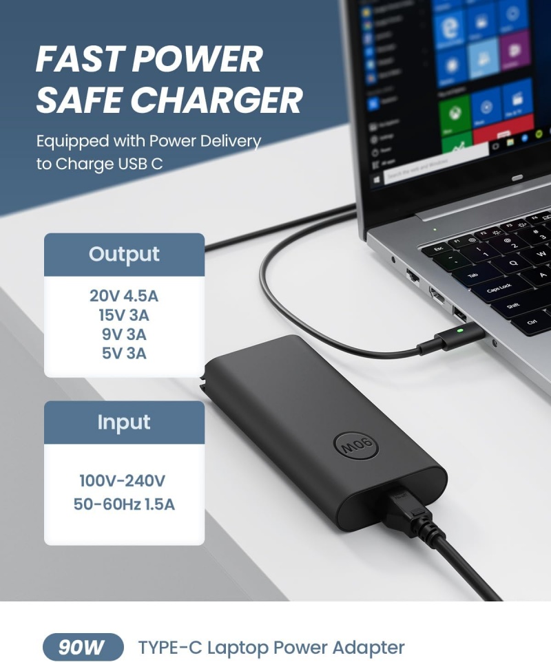 90w usb c tipo c carregador de - Laptop Accessories Dell avaliação e preço