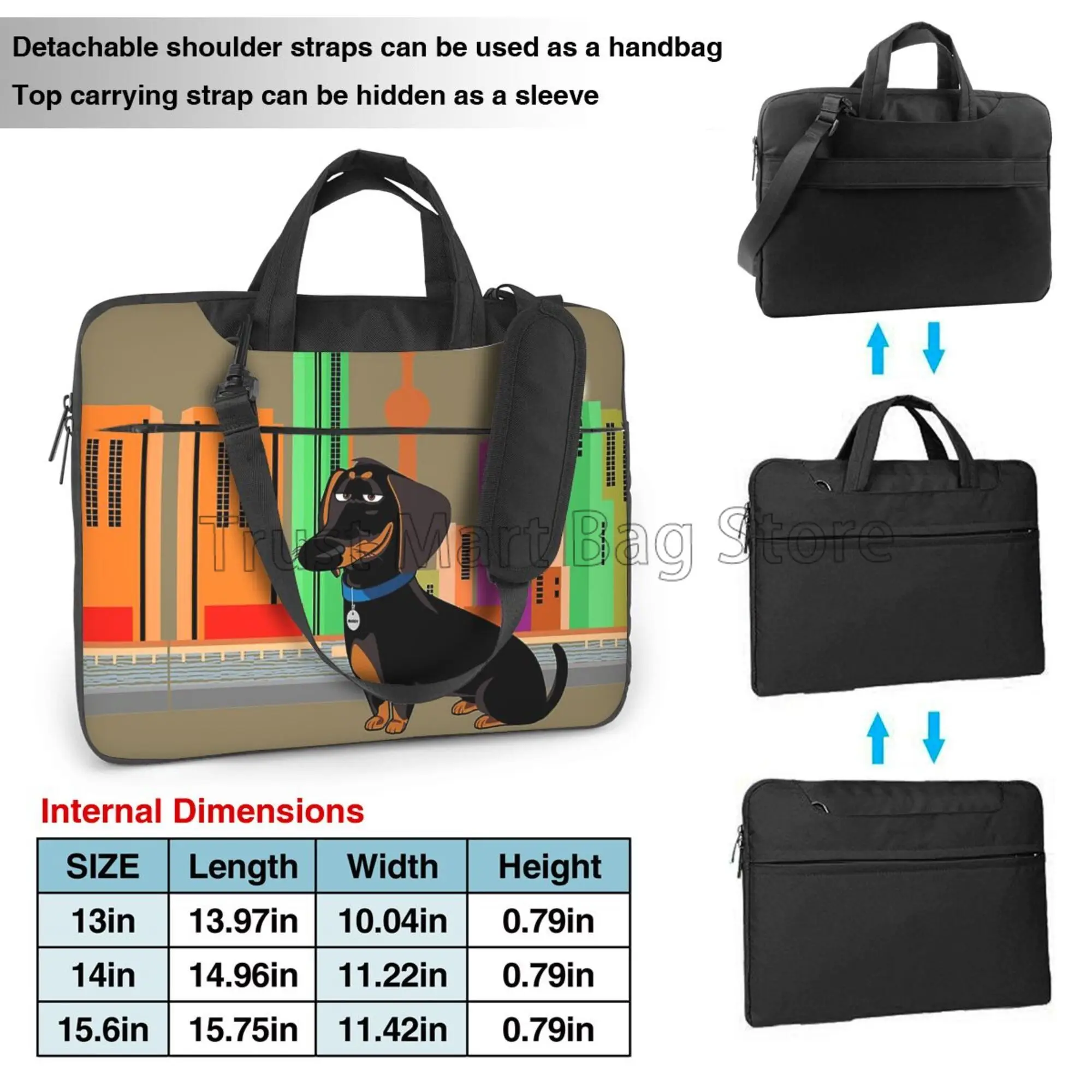 Dachshund Imprimir Laptop Bols - Laptop Accessories Travel Case avaliação e preço