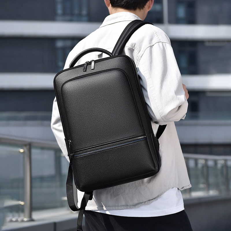 Mochila de couro PU para homen - Laptop Accessories Travel Case avaliação e preço