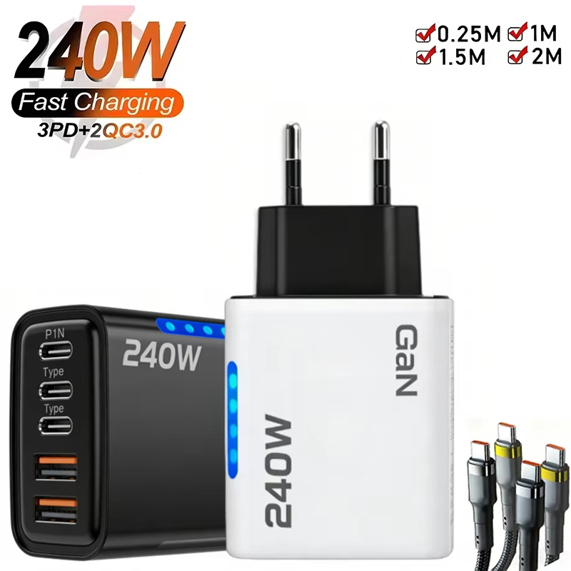 Novo Carregador GaN 5 em 1 par - Laptop Lock Cable avaliação e preço