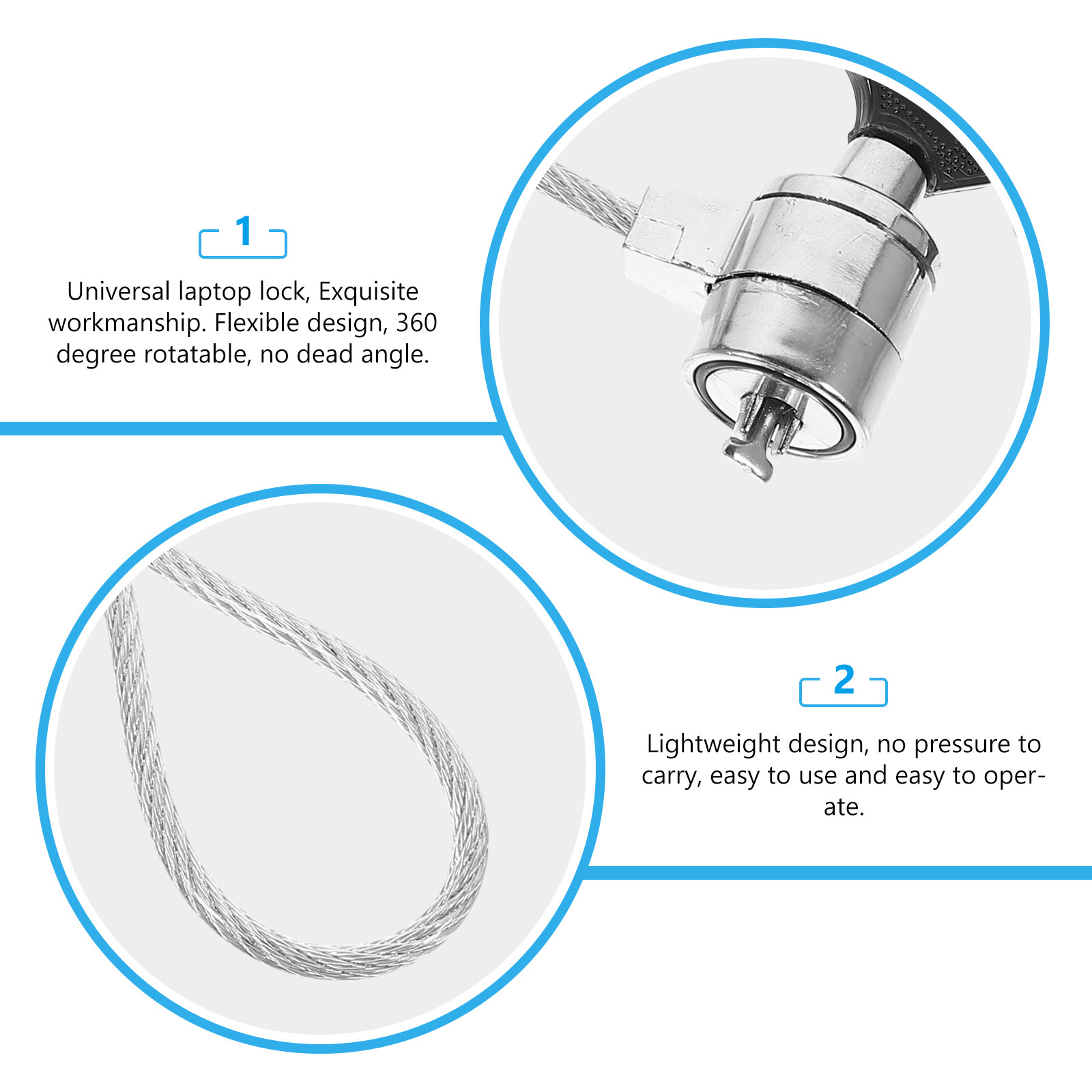 2 Conjuntos de Cabo de Seguran - Laptop Lock Cable avaliação e preço