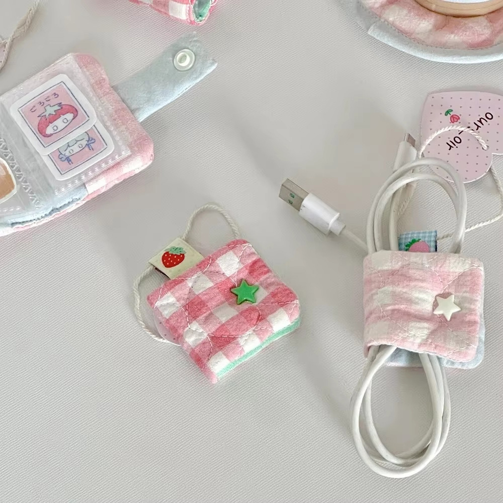 Bolsa de Algodão Xadrez Fofa p - Cable Management Bag avaliação e preço