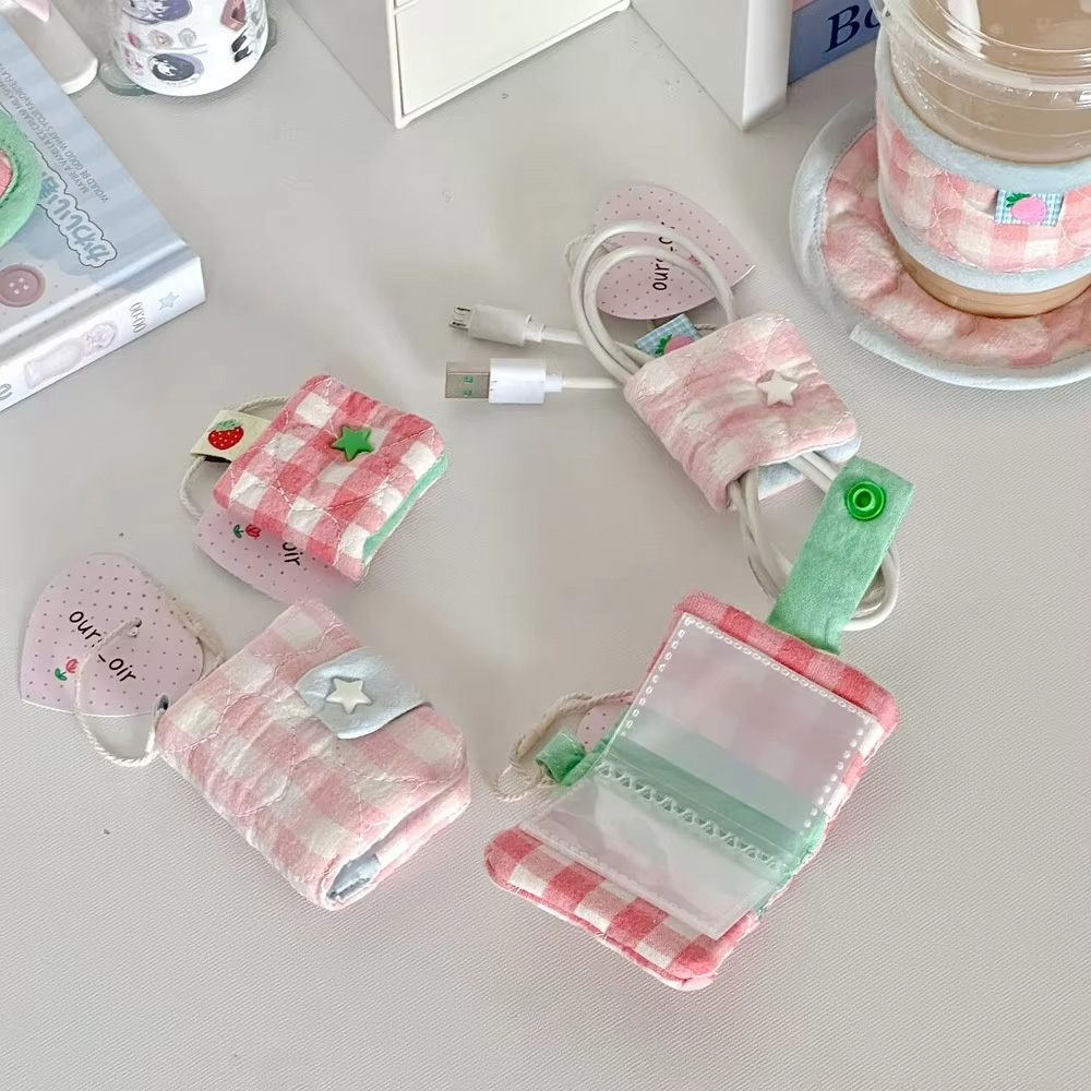 Bolsa de Algodão Xadrez Fofa p - Cable Management Bag avaliação e preço