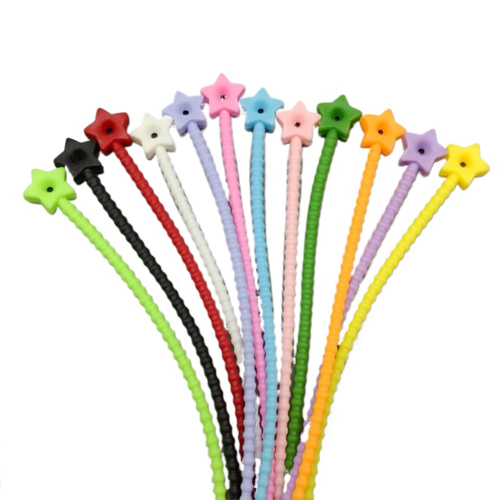 10 pçs flor estrela silicone c - Cable Management Bag avaliação e preço