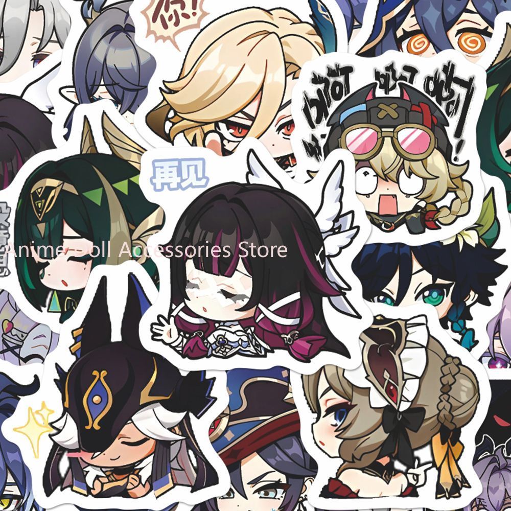 64PCS Adesivos de Anime Genshi - Laptop Accessories And Parts avaliação e preço